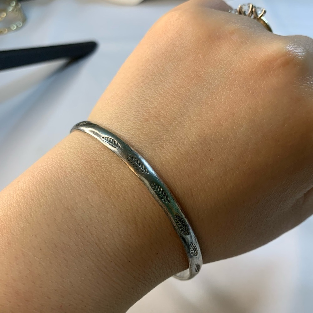 #036 Vintage Mexican 925 Sterling Silver bangle - Picture 7 of 7